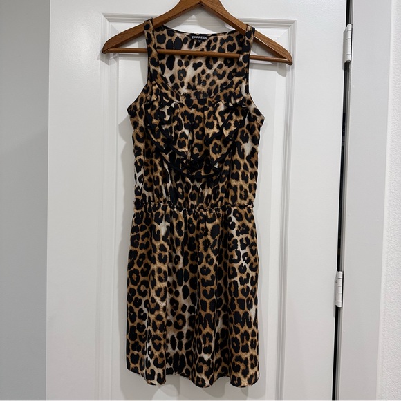 Leopard Print Sleeveless Dress from Express - Picture 1 of 7
